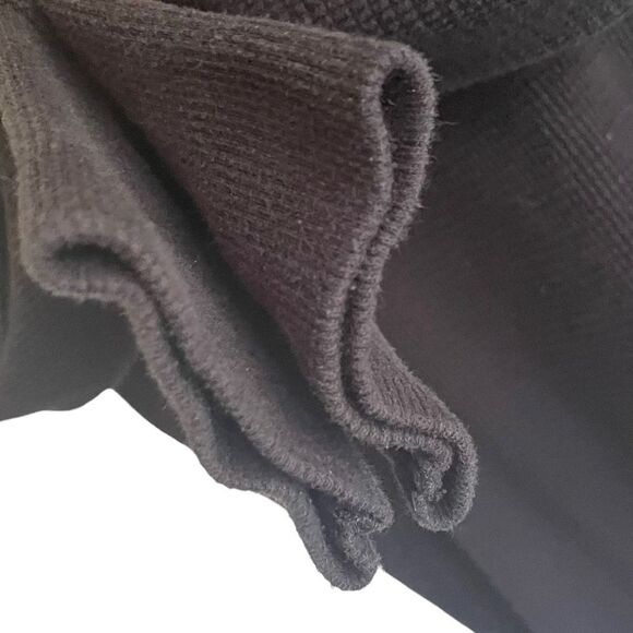 ARITZIA Tna Cowl Turtleneck Long Sleeve Thermal Waffle Top Black XS - Picture 3 of 6